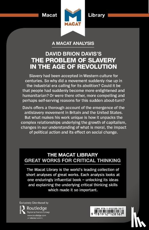 Money, Duncan, Xidas, Jason - An Analysis of David Brion Davis's The Problem of Slavery in the Age of Revolution, 1770-1823