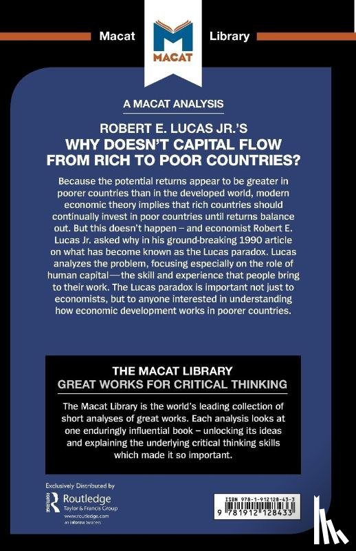 Belton, Padraig - An Analysis of Robert E. Lucas Jr.'s Why Doesn't Capital Flow from Rich to Poor Countries?