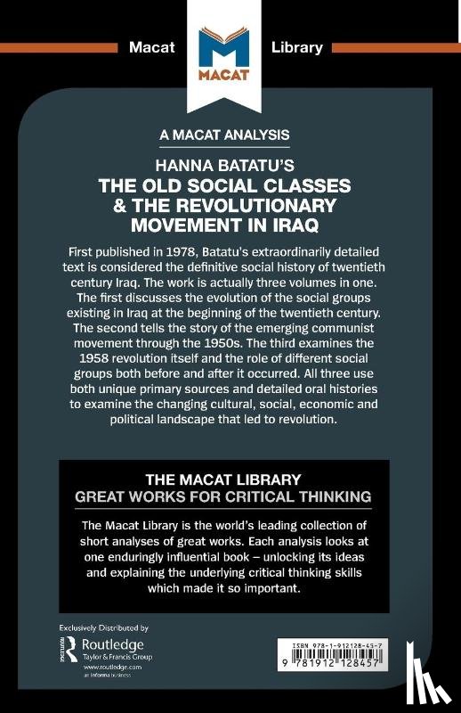 Stahl, Dale J. - An Analysis of Hanna Batatu's The Old Social Classes and the Revolutionary Movements of Iraq