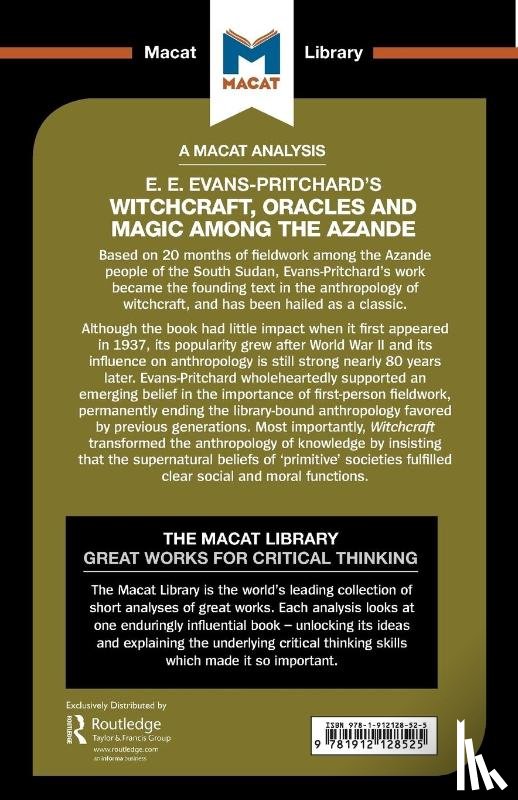 Wheater, Kitty - An Analysis of E.E. Evans-Pritchard's Witchcraft, Oracles and Magic Among the Azande