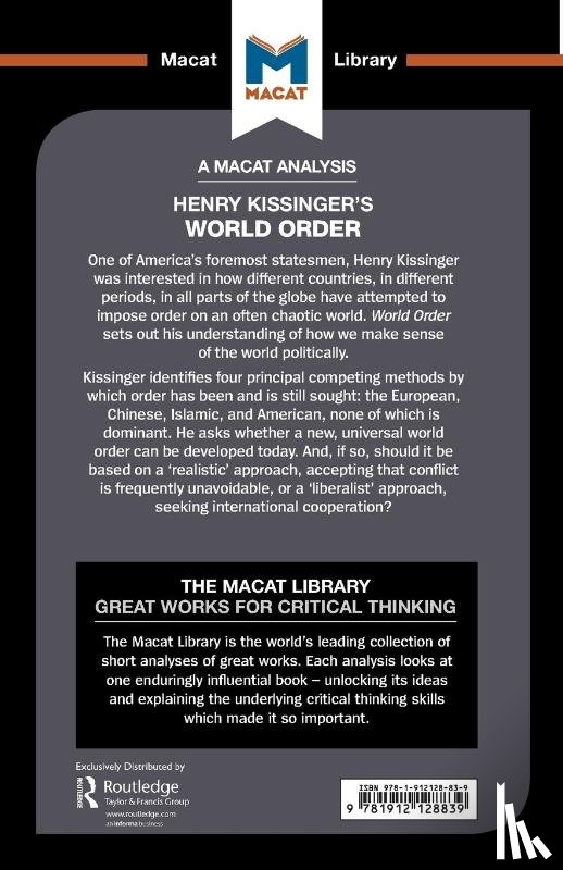 Gibson, Bryan - An Analysis of Henry Kissinger's World Order