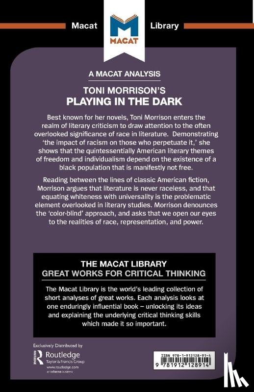 Jakubowicz, Karina, Perchard, Adam - An Analysis of Toni Morrison's Playing in the Dark