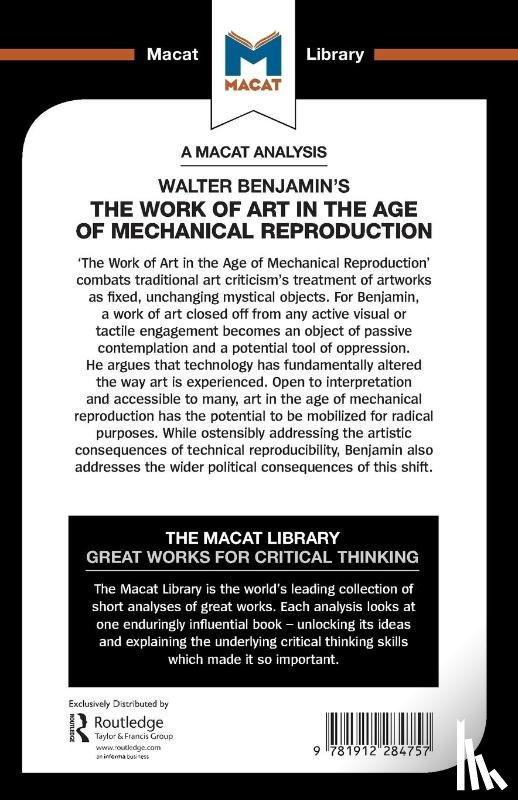 Dini, Rachele - An Analysis of Walter Benjamin's The Work of Art in the Age of Mechanical Reproduction
