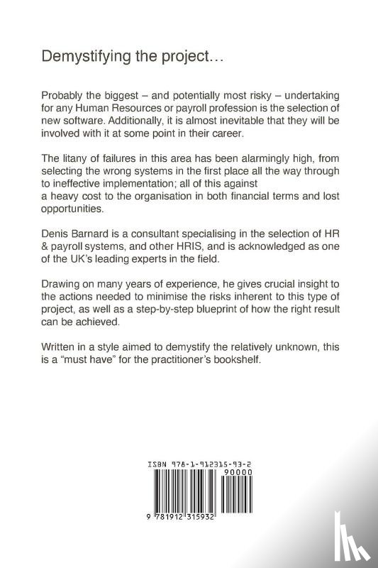 Barnard, Denis - Selecting & Implementing HR & Payroll Software