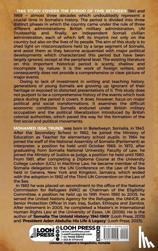 Trunji, Mohamed Issa - Somalia The Untold History 1941-1969