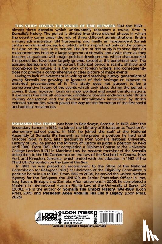 Trunji, Mohamed Issa - Somalia The Untold History 1941-1969
