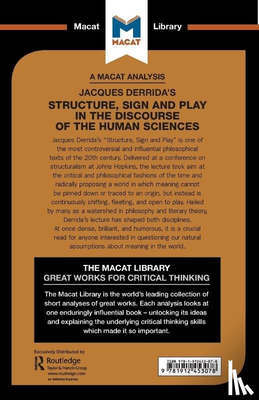 Smith-Laing, Tim - An Analysis of Jacques Derrida's Structure, Sign, and Play in the Discourse of the Human Sciences