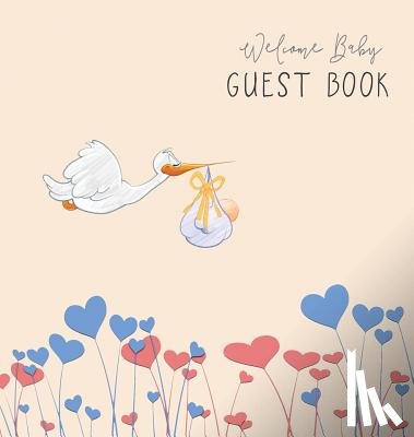 Publications, Angelis - BABY SHOWER GUEST BOOK with GIFT LOG (Hardcover) for Baby Naming Day, Baby Shower Party, Christening or Baptism Ceremony, Welcome Baby Party