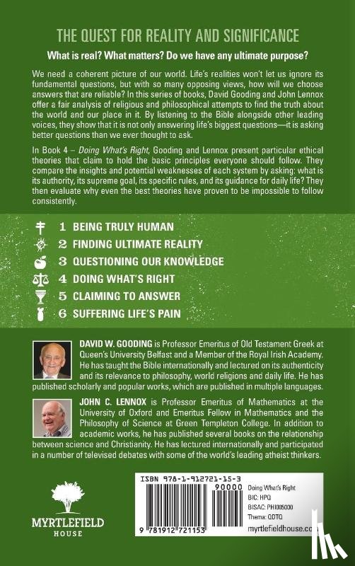 Gooding, David W, Lennox, John C - Doing What's Right