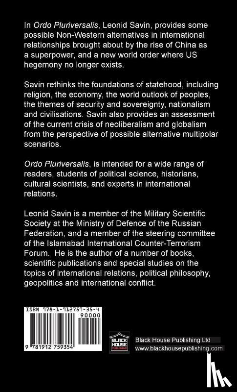 Savin, Leonid - Ordo Pluriversalis