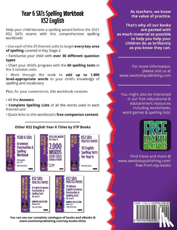 STP Books - Year 6 SATs Spelling Workbook KS2 English