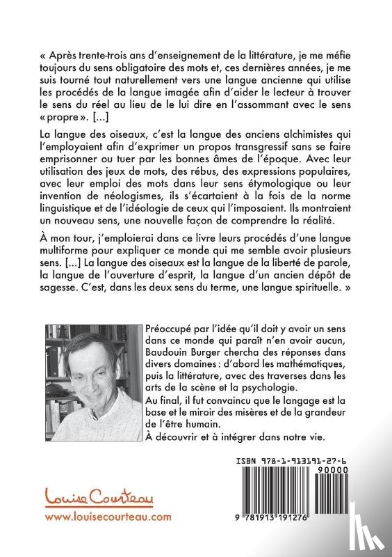 Burger, Baudouin - La langue des oiseaux