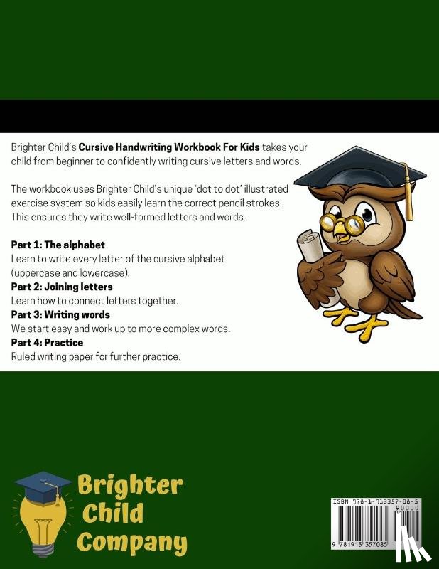 Brighter Child Company - Cursive Handwriting Workbook For Kids