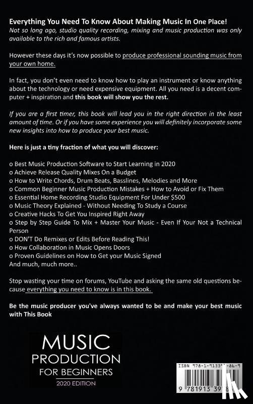 Swindali, Tommy - Music Production For Beginners 2020 Edition