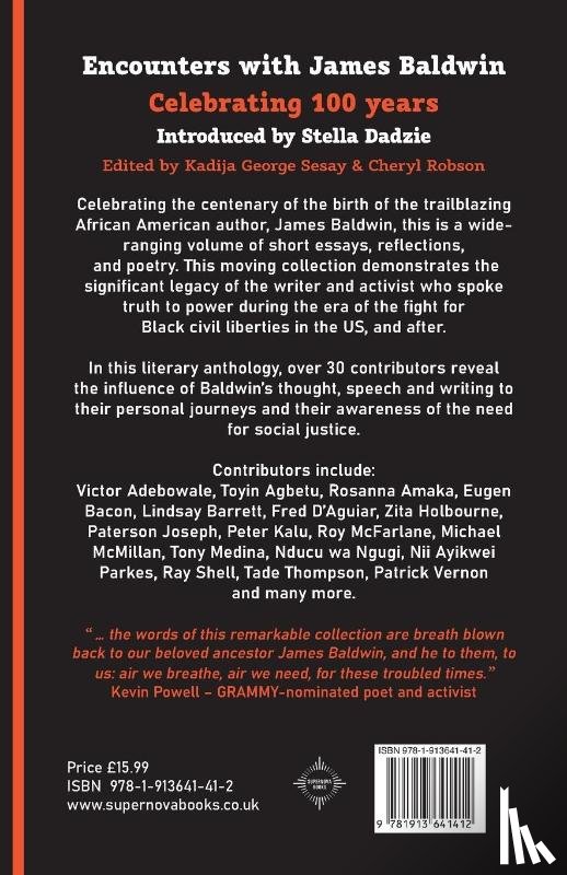 Barrett, Lindsay, D'Aguiar, Fred, Joseph, Paterson, Holbourne, Zita - Encounters with James Baldwin