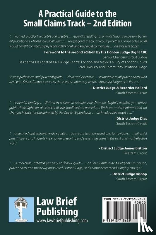 Bright, Dominic - A Practical Guide to the Small Claims Track - 2nd Edition