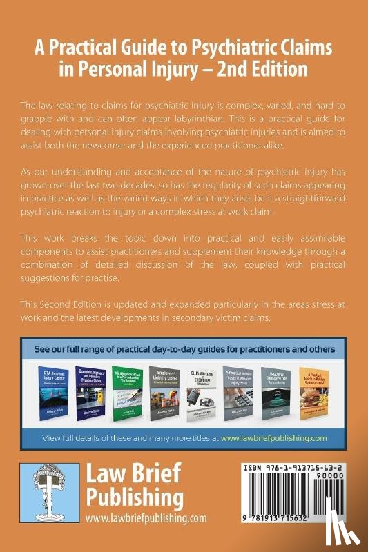 Ryan, Liam - A Practical Guide to Psychiatric Claims in Personal Injury - 2nd Edition