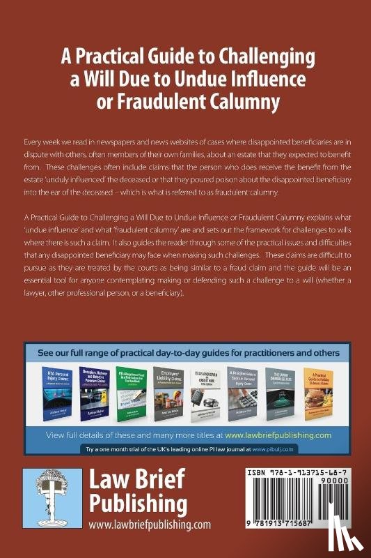 Price, Evan - A Practical Guide to Challenging a Will due to Undue Influence or Fraudulent Calumny