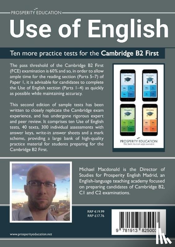 Macdonald, Michael - Use of English: Ten more practice tests for the Cambridge B2 First