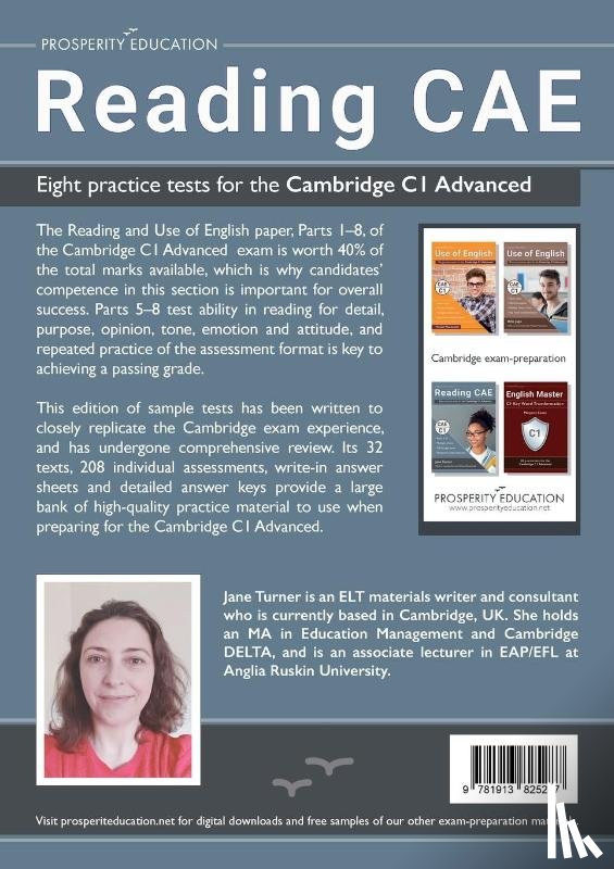 Turner, Jane - Reading CAE: Eight practice tests for the Cambridge C1 Advanced