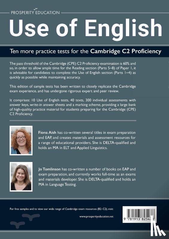 Aish, Fiona - Use of English: Ten more practice tests for the Cambridge C2 Proficiency
