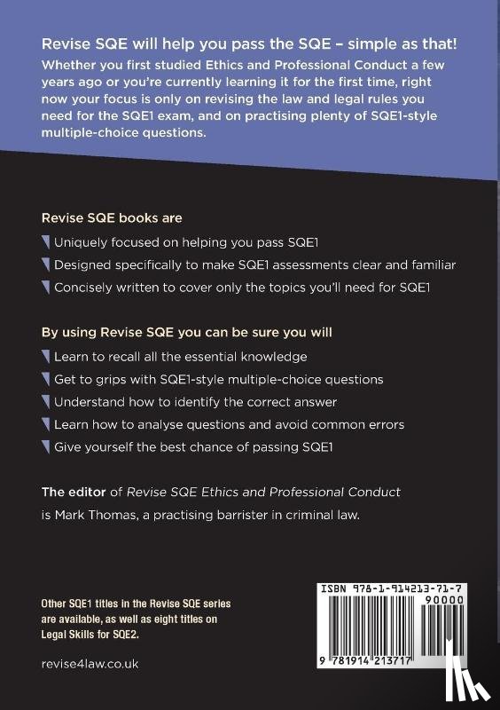 Thomas, Mark - Revise SQE Ethics and Professional Conduct