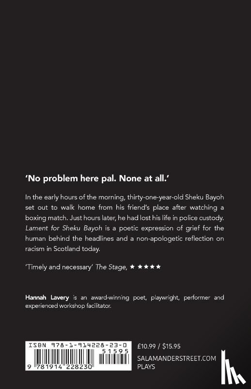Lavery, Hannah - Lament for Sheku Bayoh