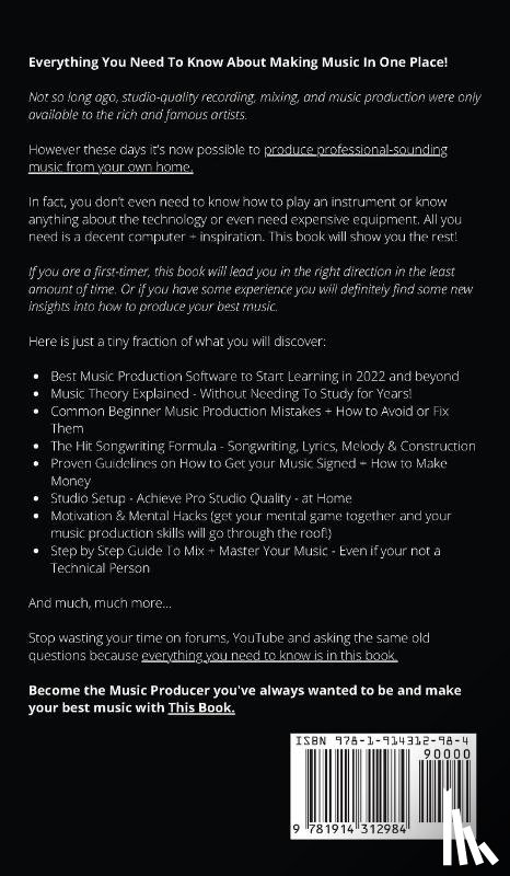 Swindali, Tommy - Music Production For Beginners 2022+ Edition