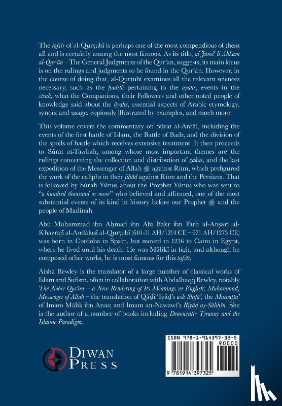 Al-Qurtubi, Abu 'Abdullah Muhammad - Tafsir al-Qurtubi Vol. 8 S¿rat al-Anf¿l - Booty, S¿rat at-Tawbah - Repentance & S¿rah Y¿nus - Jonah