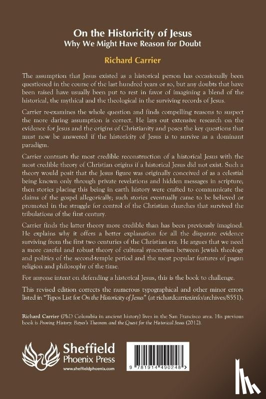 Carrier, Richard - On the Historicity of Jesus