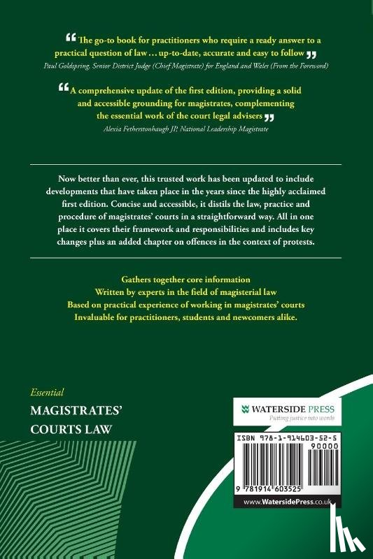Riddle, Howard, Zara, Robert, Clarke, Briony - Essential Magistrates' Courts Law