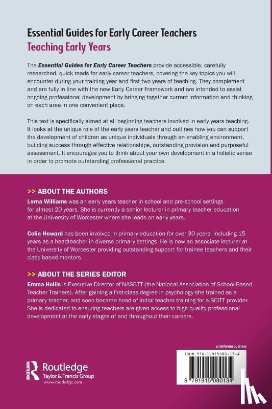 Williams, Lorna, Howard, Colin - Essential Guides for Early Career Teachers: Teaching Early Years