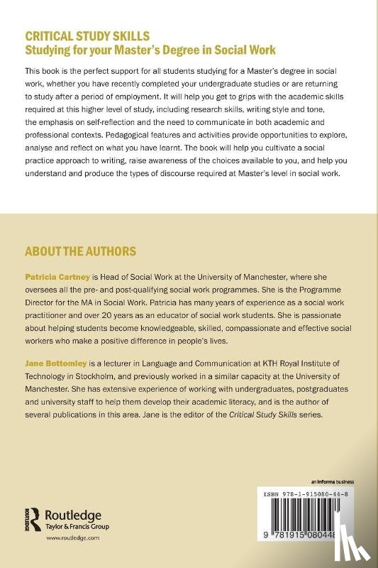 Bottomley, Jane, Cartney, Patricia - Studying for your Master’s Degree in Social Work