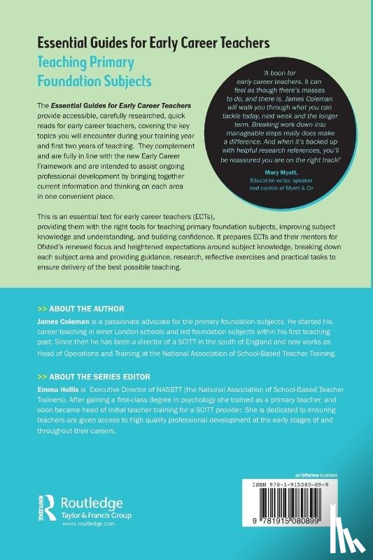 Coleman, James - Essential Guides for Early Career Teachers: Teaching Primary Foundation Subjects