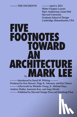 Lee, Mark - Five Footnotes Toward an Architecture