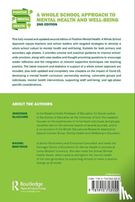 Glazzard, Jonathan, Bostwick, Rachel - A Whole School Approach to Mental Health and Well-being
