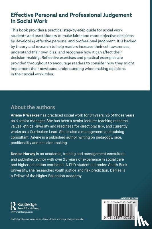 Weekes, Arlene, Harvey, Denise - Effective Personal and Professional Judgement in Social Work