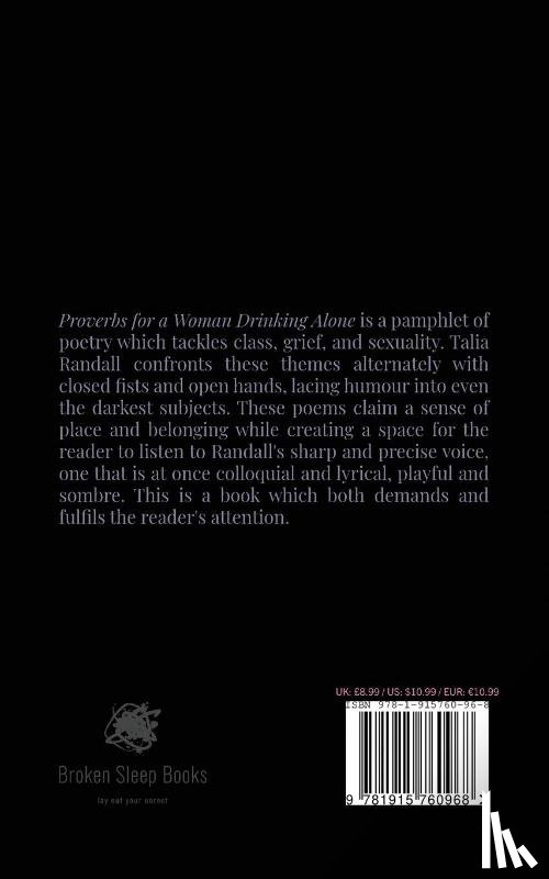 Randall, Talia - Proverbs for a Woman Drinking Alone