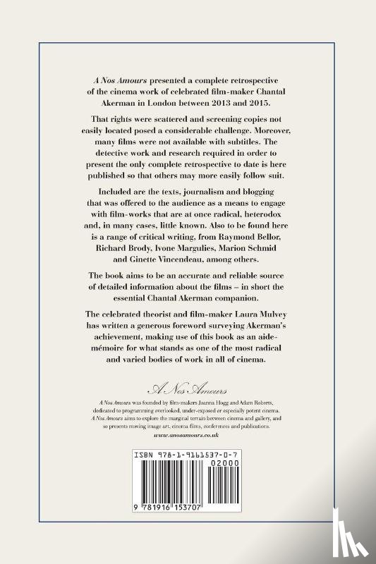 Roberts, Adam, Hogg, Joanna - Chantal Akerman Retrospective Handbook