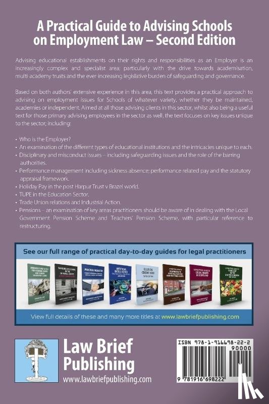 Holden, Jonathan, Barron, James - A Practical Guide to Advising Schools on Employment Law - Second Edition