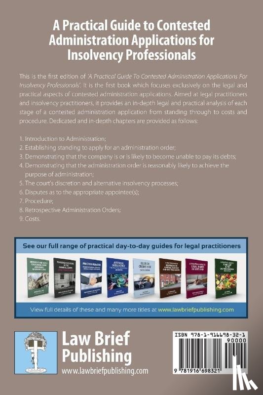 Passfield, Simon, Chambay, Govinder - A Practical Guide to Contested Administration Applications for Insolvency Professionals