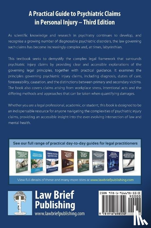 Ryan, Liam - A Practical Guide to Psychiatric Claims in Personal Injury - Third Edition
