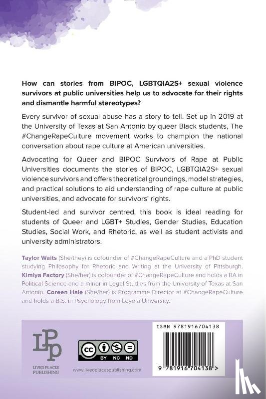 Waits, Taylor, Factory, Kimiya, Hale, Coreen - Advocating for Queer and BIPOC Survivors of Rape at Public Universities