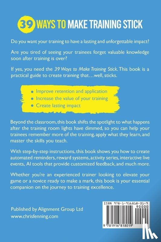 Fenning, Chris - 39 Ways to Make Training Stick