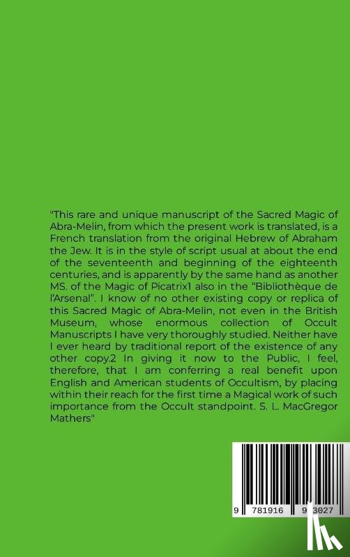 Mathers, S. L. Macgregor - The Book of the Sacred Magic of Abramelin the Mage