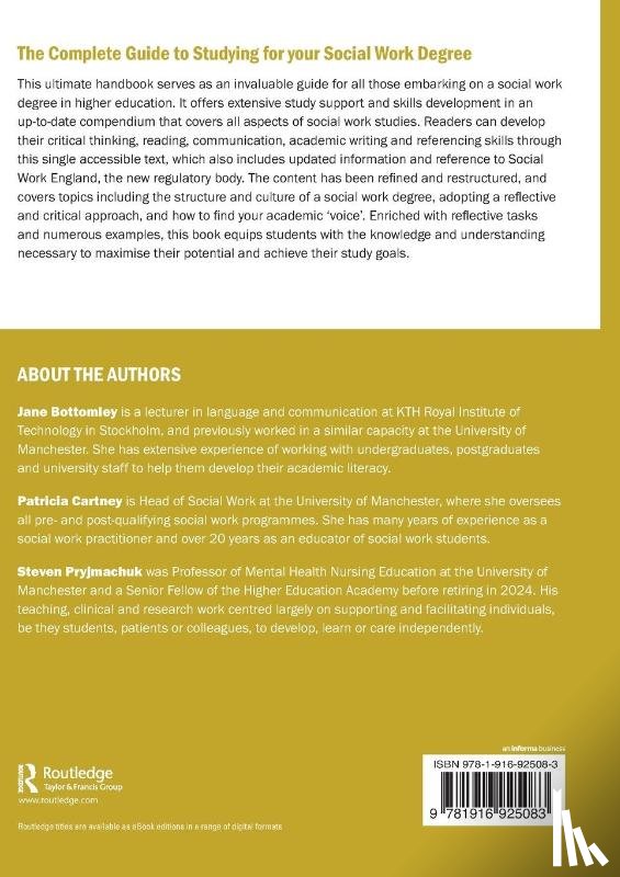 Cartney, Patricia, Bottomley, Jane, Pryjmachuk, Steven - The Complete Guide to Studying for your Social Work Degree