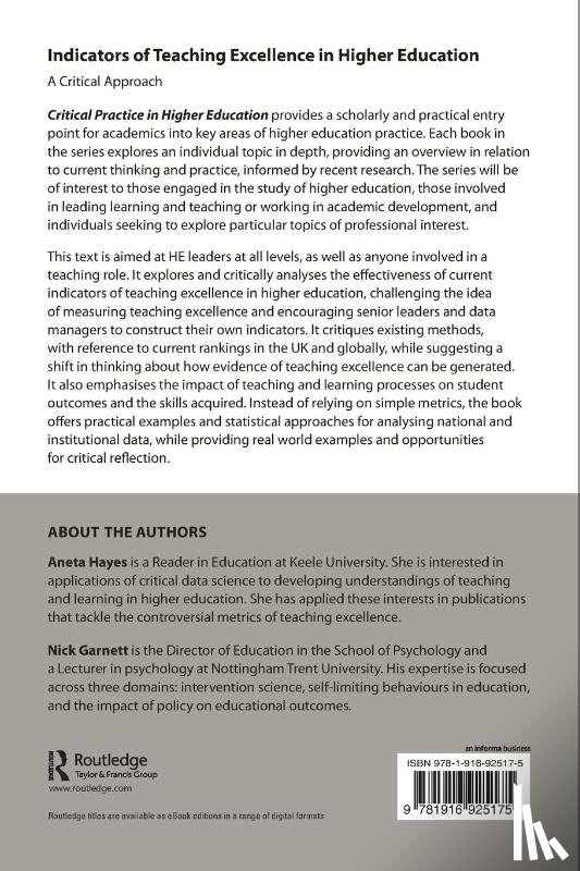 Hayes, Aneta, Garnett, Nicholas - Indicators of Teaching Excellence in Higher Education