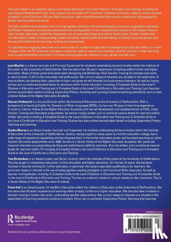 Machin, Lynn, Hindmarch, Duncan, Murray, Sandra, Richardson, Tina - A Concise Guide to the Level 3 Award in Education and Training