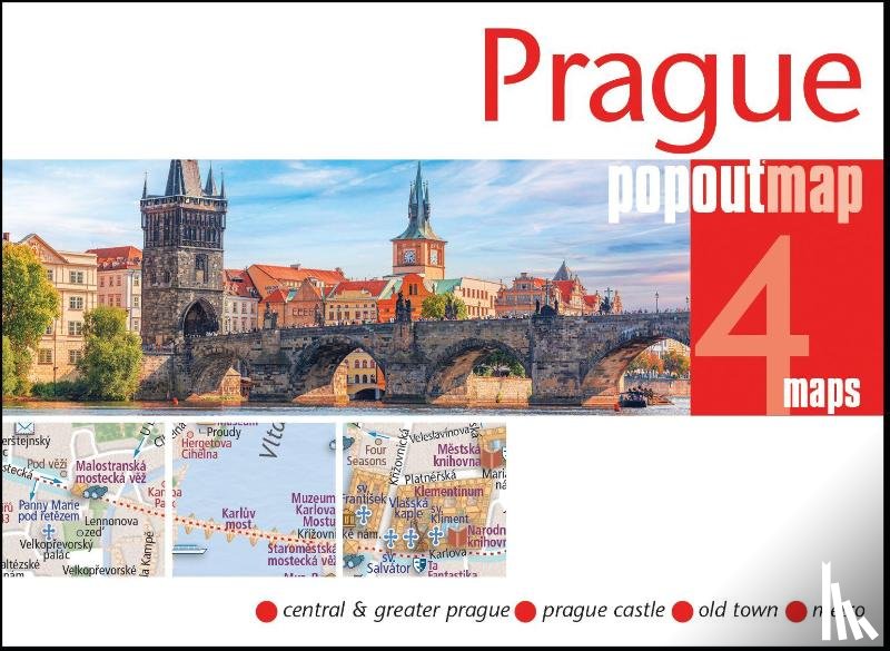 - Prague PopOut Map - pocket size, pop up map of Prague city centre