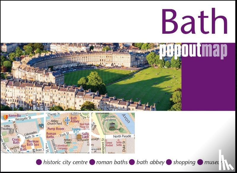  - Bath PopOut Map - pocket size, pop up map of Bath city centre